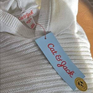 Cat & Jack (4/5) Taupe Ribbed Sweater Hoodie Kids Unisex